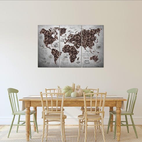Wandbilder Wohnzimmer XXL Küche Kaffee Moderne Bilder Weltkarte